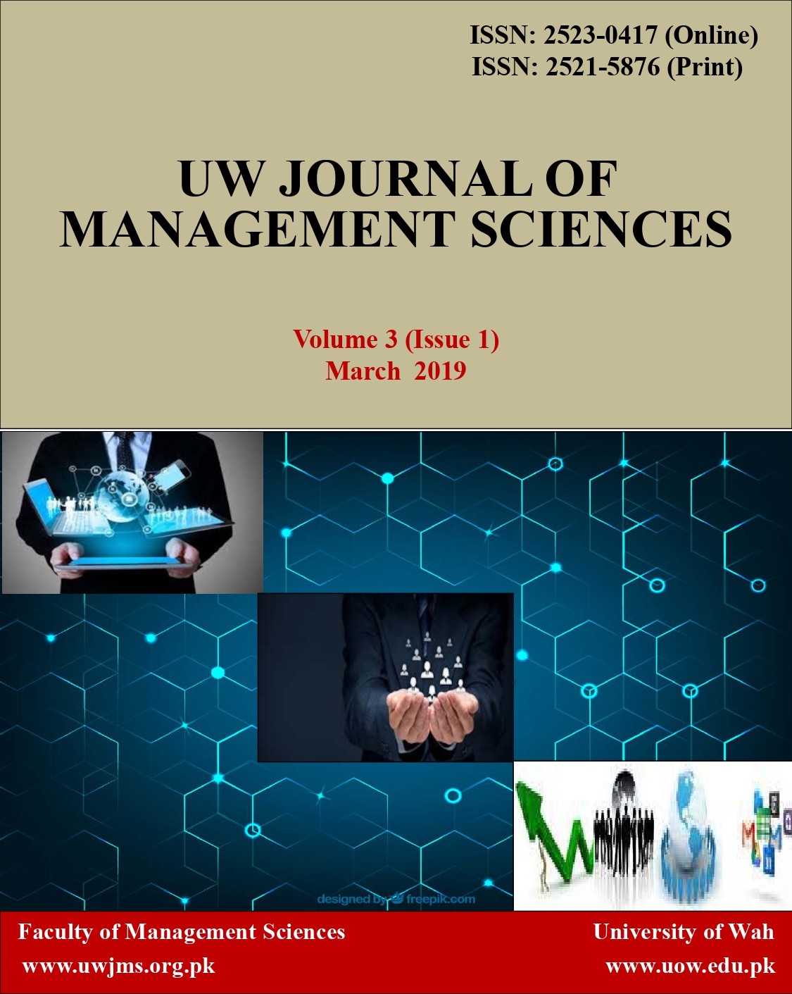 					View Vol. 3 No. 1 (2019): UW JOURNAL OF MANAGEMENT SCIENCES
				